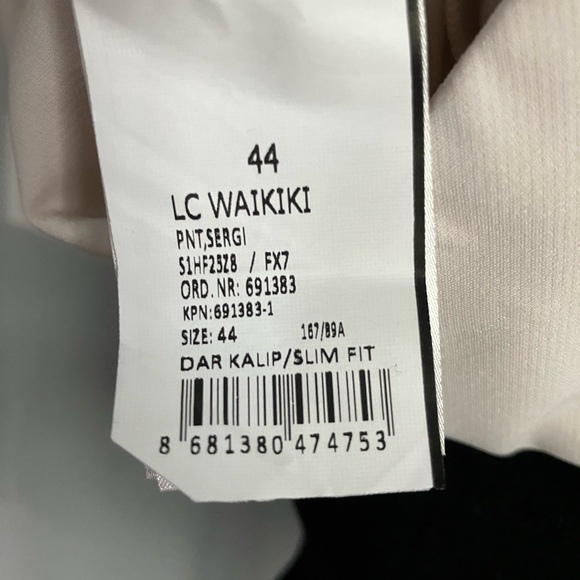 NWT LC Waikiki women’s white modern pants with front split Euro size 44, US 14 - Picture 2 of 16